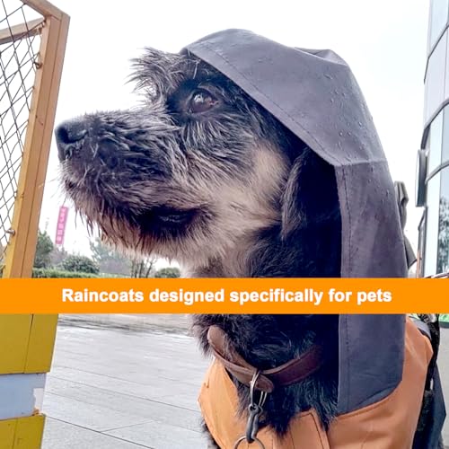 Dog Raincoat with Reflective Strips (XXL / Grey)