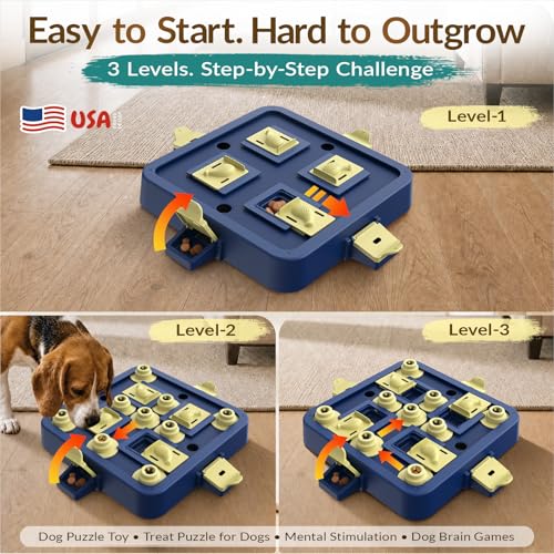 Dog Chess Puzzle Toy (LEVEL 3 IN 1 / Blue)