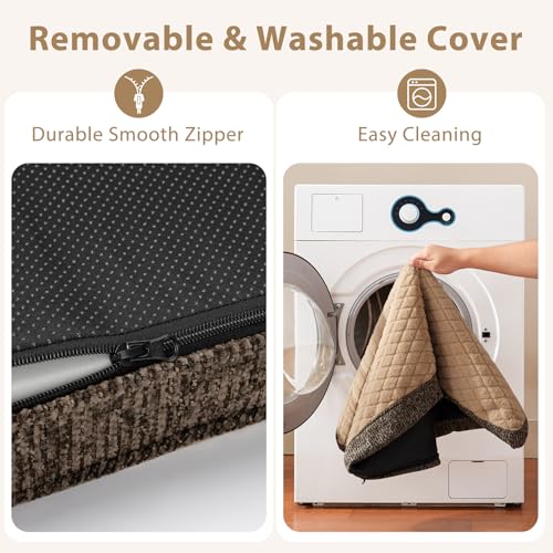 Orthopedic Dog Bed for Extra Large Dogs (XXL(47"x29") / Brown)