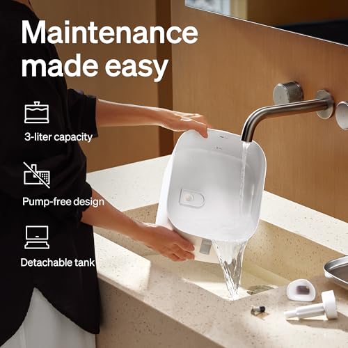 Upgrade Cat Water Fountain Stainless Steel Tray (White / Fountain)