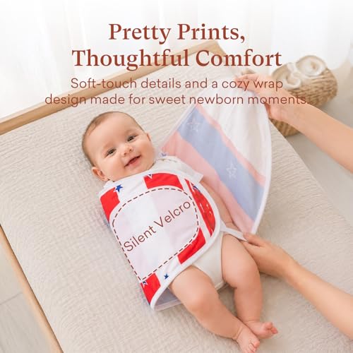Adjustable Swaddle Wrap for Newborn (Usa Flag / Small)