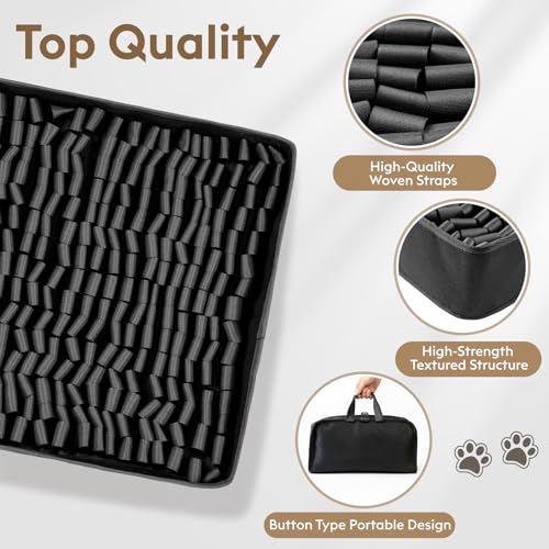 Snuffle Mat for Dogs (Black / 14"L x 12"W)