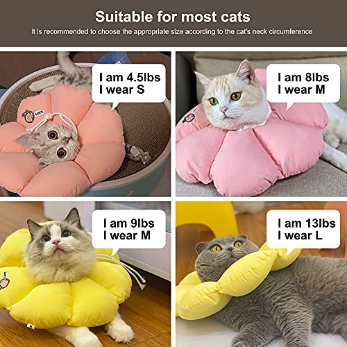 HiDREAM Cat Cone Collar (Small / Yellow flowers)