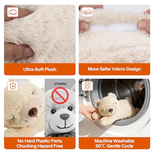PetPrime Dog Plush Toy with Heartbeat for Puppies (Beige)