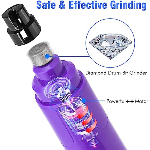 Dog Nail Grinder with LED Light (Purple)