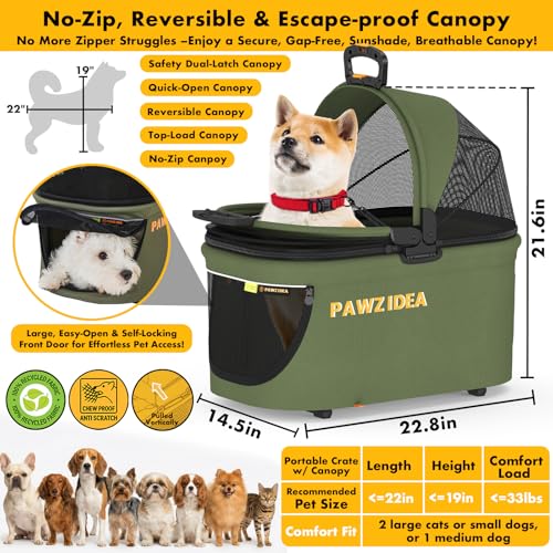 Pet Stroller 4 (Forest Green)