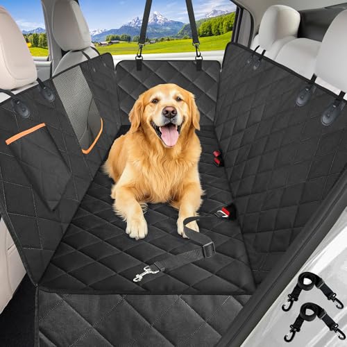 Dog Car Seat Cover for Back Seat (Black / Standard)