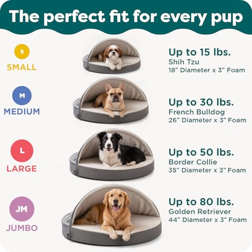 35" Round Orthopedic Dog Bed for Large (Espresso / Large)