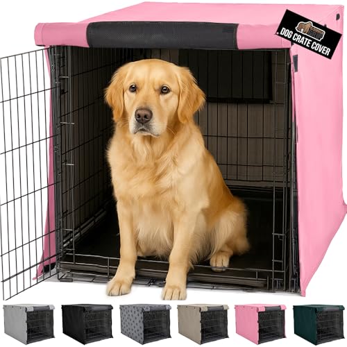 Dog Crate Covers (Pink / 42" X 28" X 30")