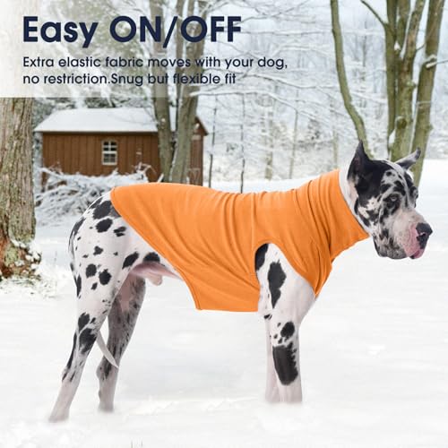 Dog Fleece Vest Sweater (Large / Orange)
