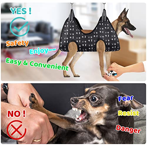 Pet Grooming Hammock Harness with Nail Clippers (XL)