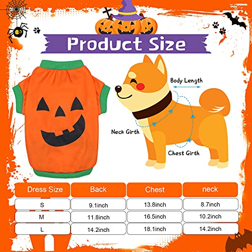 5 Pcs Halloween Dog Clothes Pet Dog Shirt Costume (S)