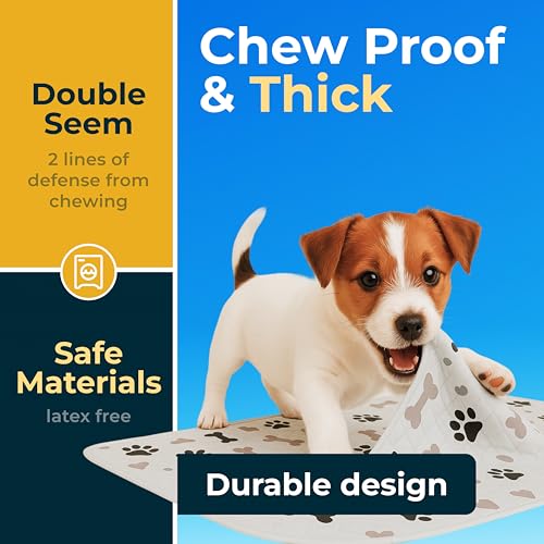 Washable Pee Pads for Dogs (White / 40 Pack - 34x36)