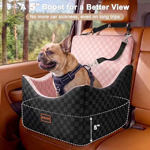 Elevated Dog Car Seat for Small (Medium / Pink)