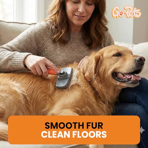 Self Cleaning Slicker Brush for Dogs & Cats (Slicker Dematting Comb)