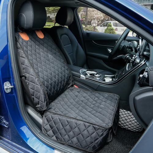 2 Pack Pet Car Seat Cover for Front Seat (black)