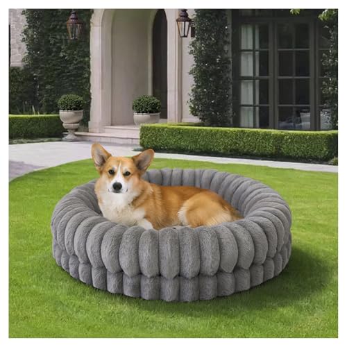 Luxury Donut Dog Bed (30.0"L x 30.0"W x 7.0"Th / Gray)