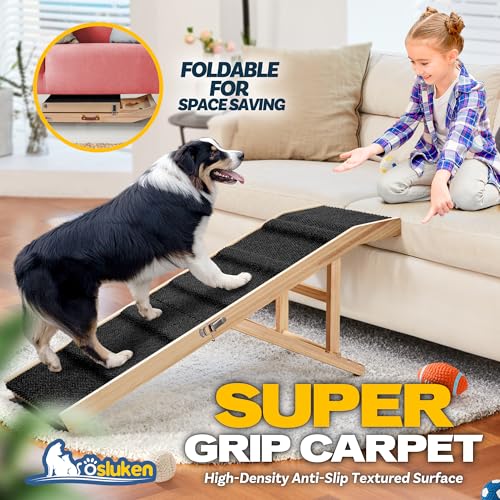 Dog Ramp for Couch (Black / 49"X 17inch)