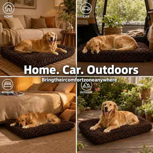 Dog Bed Large Size (Coffee / 35"L x 23"W x 4"Th)