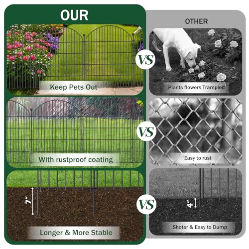 No Dig Garden Fence Panels (40in(H) x 29ft(L))