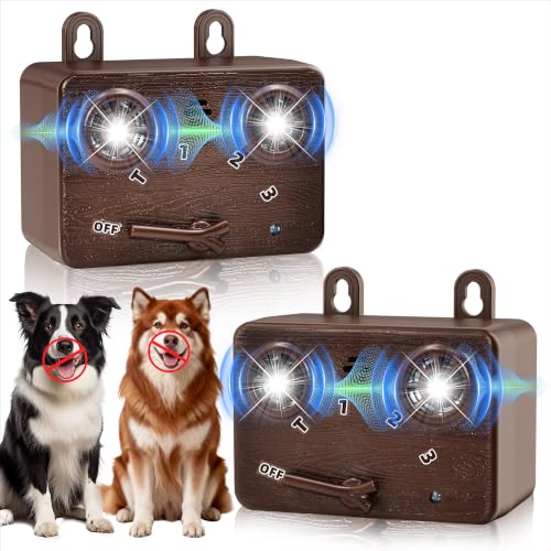2 Pack Anti Barking Device for Dogs (Brown)