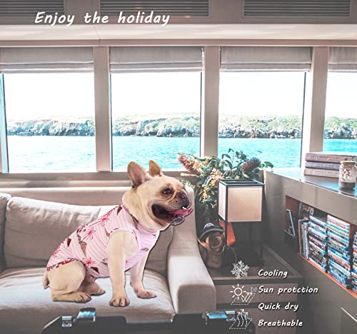Hawaiian Dog Shirts (Green+Pink / XXX-Large)