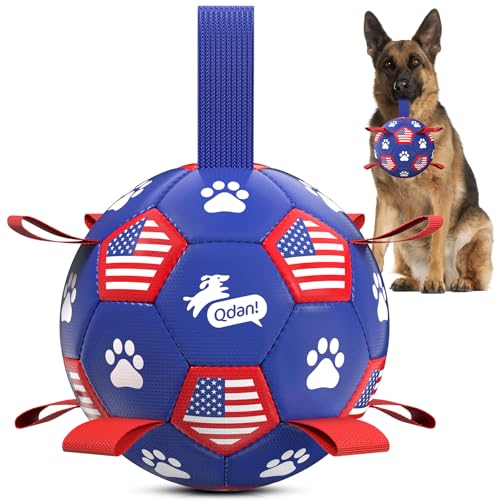 Dog Balls with Straps (Flag / 9 Inch)