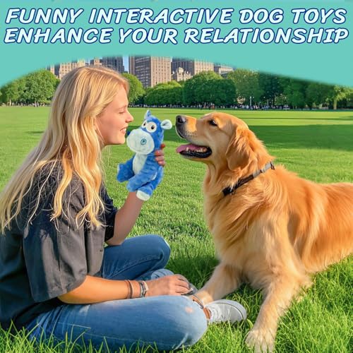 Squeaky Stuffed Dog Toys (Blue)