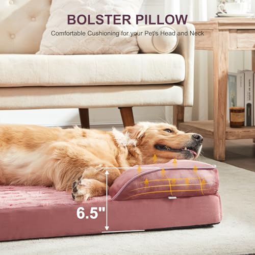 Orthopedic Medium Dog Bed (35.0''l x 25.0''w x 6.5''th / Pink)