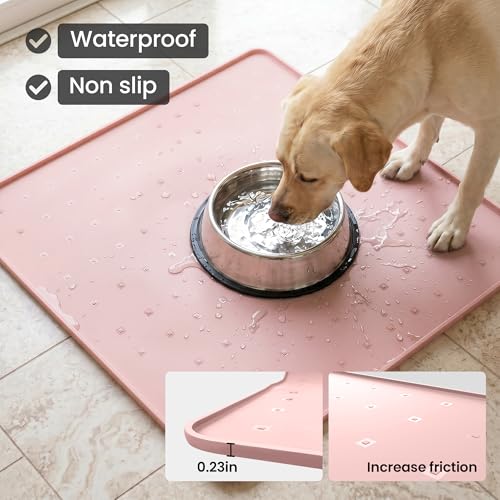 Silicone Pet Feeding Mat (pink / 26*26)