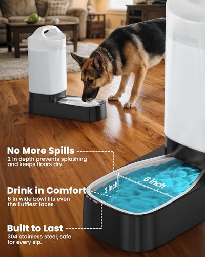 2.4 Gallon Automatic Dog Water Bowl Dispenser with Handle