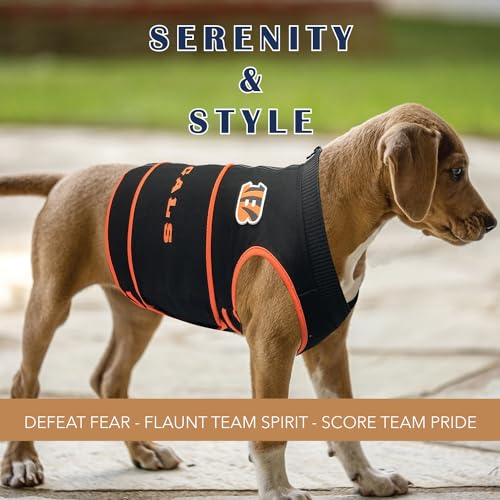 NFL Cincinnati Bengals Dog Anxiety Shirt Calming Soothing Solution Vest (CINCINNATI BENGALS / Small)