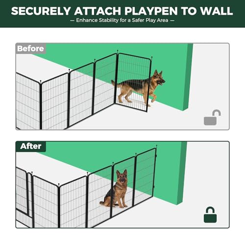 Rollick Dog Playpen with Fence (Black / 45"H)