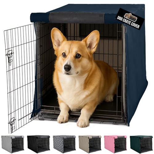 Dog Crate Covers (Navy / 30" X 19" X 21")