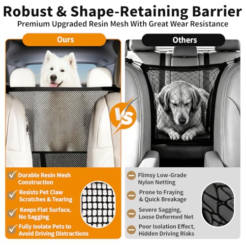 Dog Car Barrier Dog Net for Car Pet Divider Net for Cars and SUVs