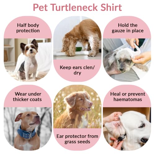 Dog Neck Bandage (CherryPink / L(Chest: 24"))