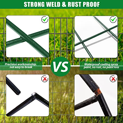 30 Pack Decorative Garden Fence Total 32.5ft (30 pack - 17in(H) x 32.5ft(L) / Green)