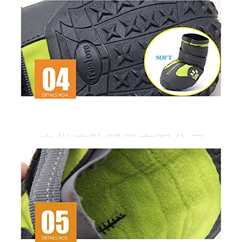 Non Slip Reflective Dog Boots Paw Protect Shoes (6# / Neon Yellow)