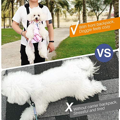 Pet Front Carrier Backpack for Small Medium Dogs (Purple Marble / Extra Large (Pack of 1))