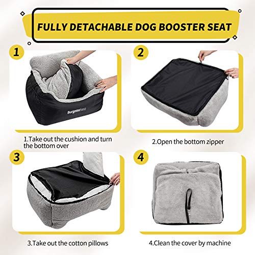 Dog Car Seat for Small Dogs & Cats Under 25 lbs (Black / Small)