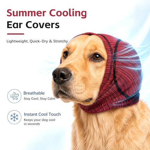 Dog Ear Muffs (Red / Medium(Head Circle:14"-17"))