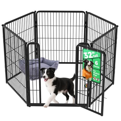 Homeplus Indoor Dog Playpen (Black / 32"H)