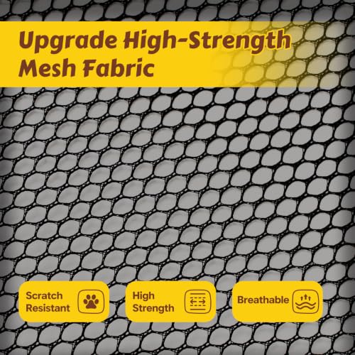 Dog Car Barrier Divider Net with 3 Zipper Storage Bags and Seat Belt
