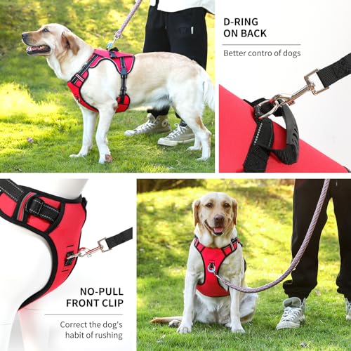Dog Lift Harness (Red-2 / Medium)