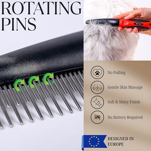 Poodle Comb with Rotating Teeth (Rotating Comb)