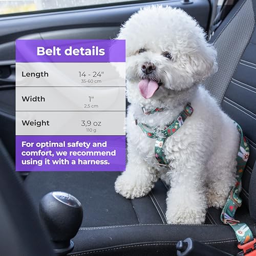 Dog Car Seat Belt (Green (Berry Forest))