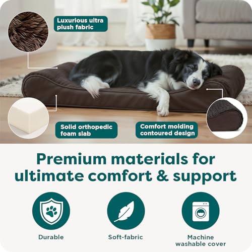 Orthopedic Dog Bed for Large (Large / Chocolate)