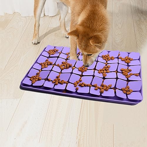 Silicone Snuffle Mat for Small Medium Dogs (Purple-M(13.2x8.3in))