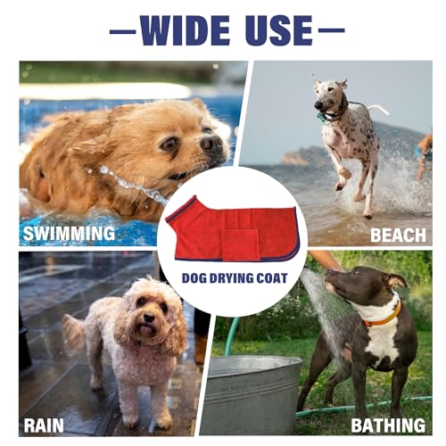 Dog Drying Coat (Red / Large)