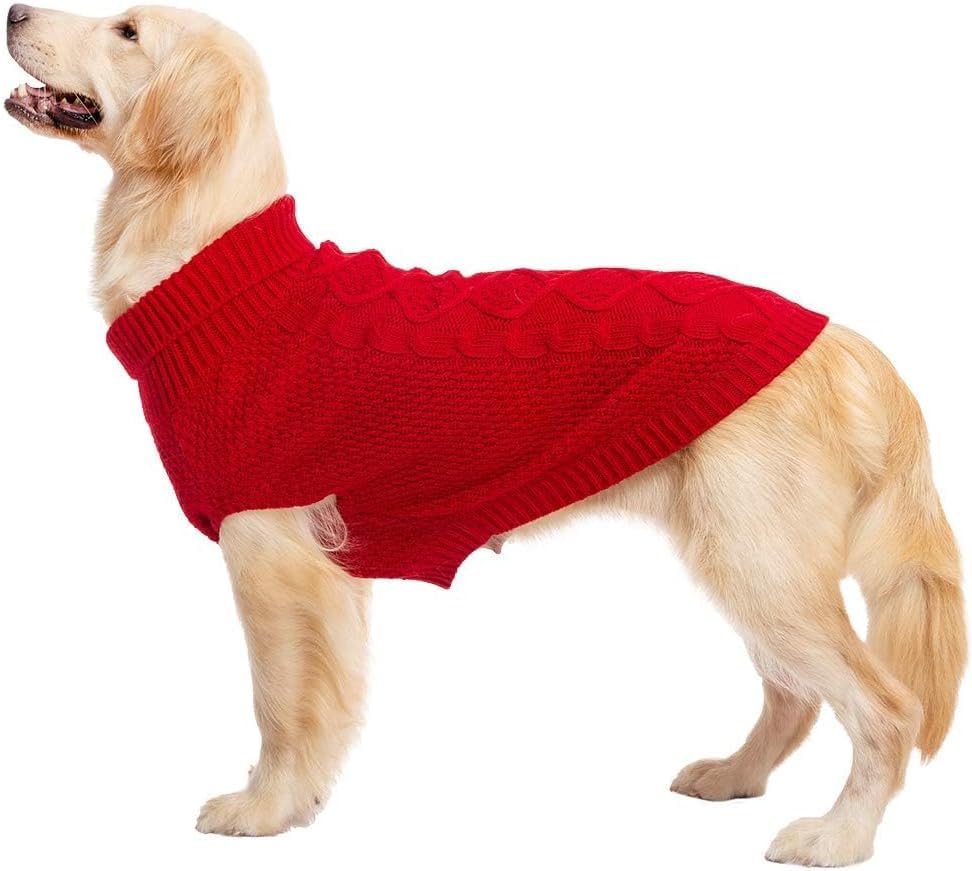Turtleneck Dog Sweater (X-Large / Red)